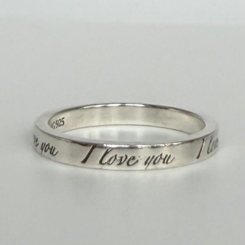 Tiffany Retired Notes "I Love You" Ring - Sterling Silver - Size 6.75 - Picture 9 of 16
